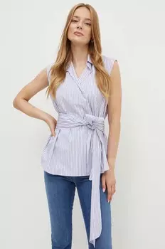 Хлопковая рубашка Weekend Max Mara, белый
