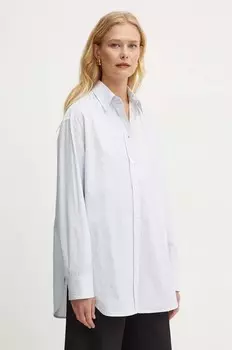 Хлопковая рубашка Weekend Max Mara, синий