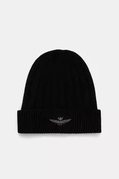 Хлопковая шапка Aeronautica Militare, черный