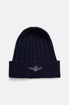 Хлопковая шапка Aeronautica Militare, темно-синий