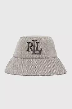 Хлопковая шапка Lauren Ralph Lauren, бежевый