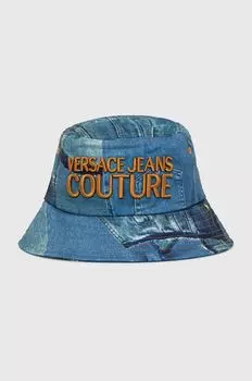 Хлопковая шапка Versace Jeans Couture, синий