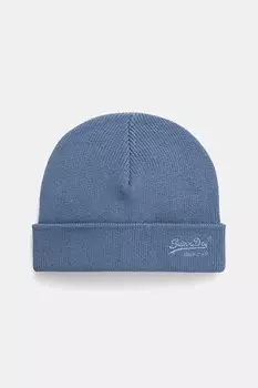 Хлопковая шапочка Superdry, синий
