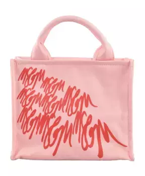 Хлопковая сумка через плечо Msgm, розовый
