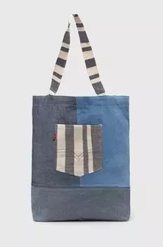 Хлопковая сумка Levi's, синий
