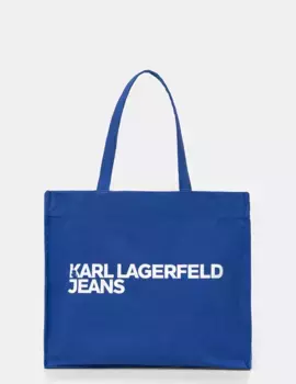 Хлопковая сумочка Karl Lagerfeld Jeans, синий