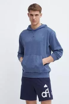 Хлопковая толстовка adidas, синий