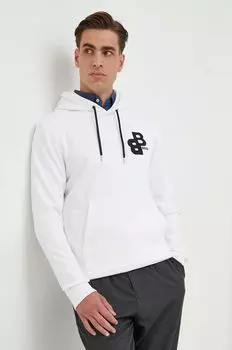 Хлопковая толстовка Boss, белый