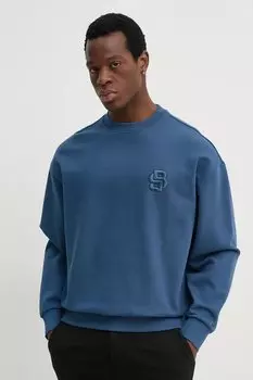 Хлопковая толстовка Boss, синий