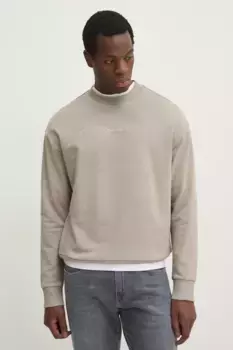 Хлопковая толстовка Calvin Klein, бежевый
