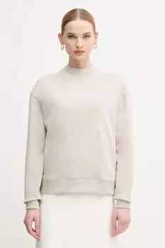Хлопковая толстовка Calvin Klein, бежевый