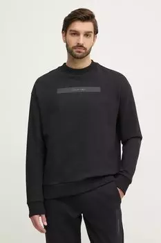Хлопковая толстовка Calvin Klein, черный