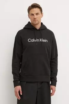 Хлопковая толстовка Calvin Klein, черный