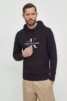 Хлопковая толстовка Calvin Klein Jeans, черный