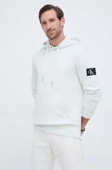Хлопковая толстовка Calvin Klein Jeans, зеленый