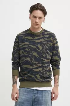 Хлопковая толстовка G-Star Raw, зеленый