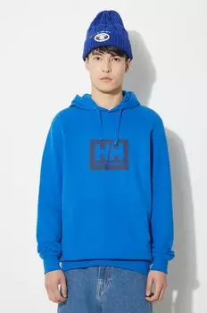 Хлопковая толстовка Helly Hansen, синий