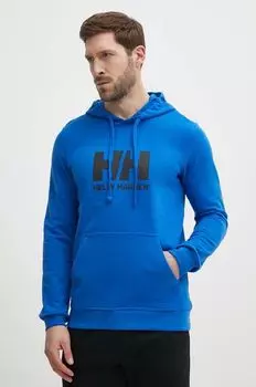 Хлопковая толстовка Helly Hansen, синий