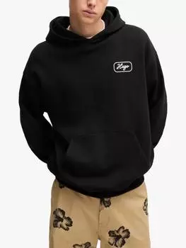 Хлопковая толстовка HUGO BOSS, черный