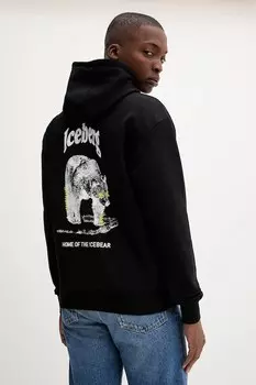 Хлопковая толстовка Iceberg, черный