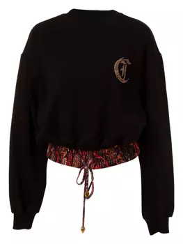 Хлопковая толстовка Just Cavalli, черный