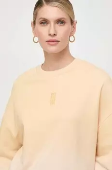 Хлопковая толстовка Patrizia Pepe, желтый
