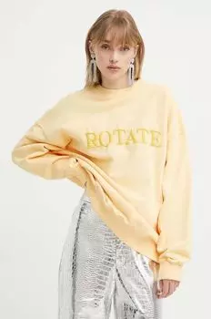 Хлопковая толстовка Rotate, желтый