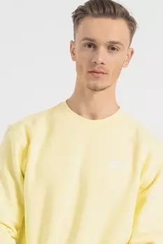 Хлопковая толстовка Sportswear Club с овальным вырезом Nike, желтый
