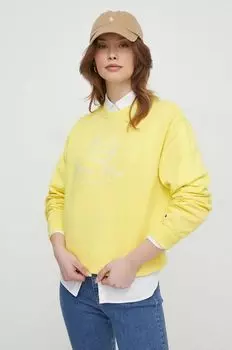 Хлопковая толстовка Tommy Hilfiger, желтый