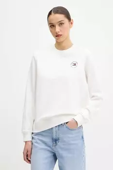 Хлопковая толстовка Tommy Jeans, белый