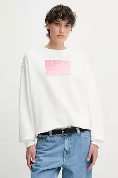 Хлопковая толстовка Tommy Jeans, белый