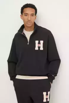 Хлопковая толстовка Tommy Jeans, черный