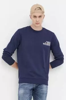 Хлопковая толстовка Tommy Jeans, темно-синий