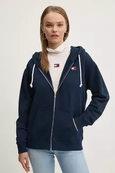 Хлопковая толстовка Tommy Jeans, темно-синий