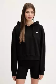 Хлопковая толстовка Vans, черный