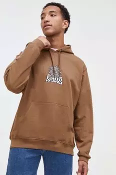 Хлопковая толстовка Vans, коричневый