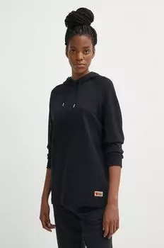 Хлопковая толстовка Vardag Hoodie Fjallraven, черный