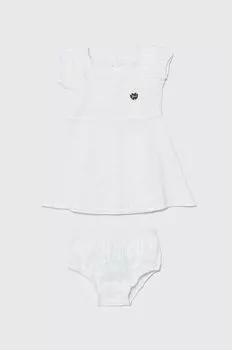 Хлопковое детское платье Guess, белый