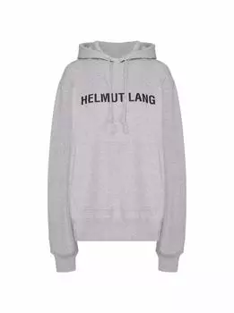 Хлопковое худи с логотипом Helmut Lang
