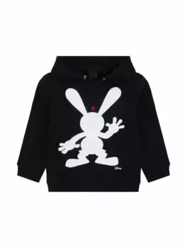Хлопковое худи с принтом Givenchy, черный