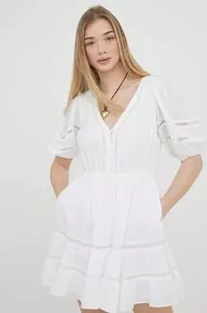 Хлопковое платье Abercrombie & Fitch, белый