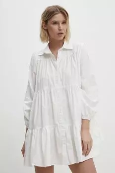 Хлопковое платье Answear Lab, белый