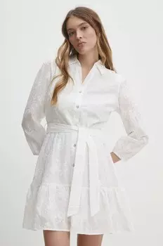 Хлопковое платье Answear Lab, белый