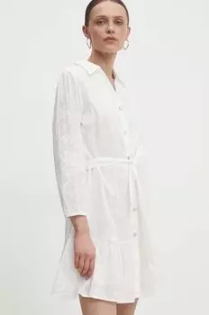 Хлопковое платье Answear Lab, белый