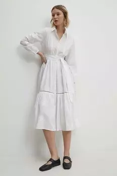 Хлопковое платье Answear Lab, белый