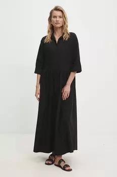 Хлопковое платье Answear Lab, черный