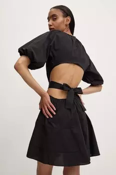 Хлопковое платье Answear Lab, черный