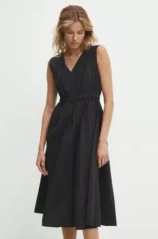 Хлопковое платье Answear Lab, черный