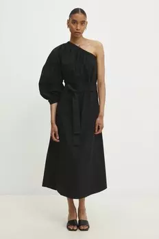 Хлопковое платье Answear Lab, черный