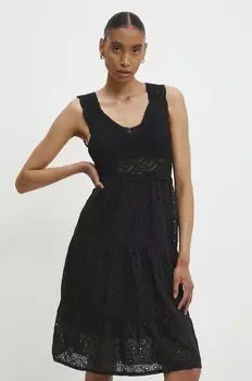 Хлопковое платье Answear Lab, черный